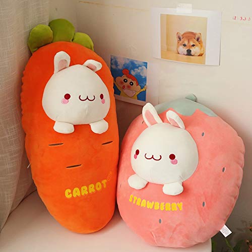 Kawaii Long Bunny Plushie Carrot Hugging Pillow