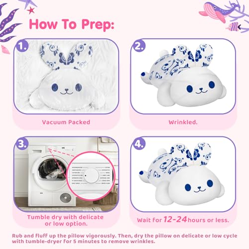 Celadon Kawaii Rabbit Plush Pillow & Toy