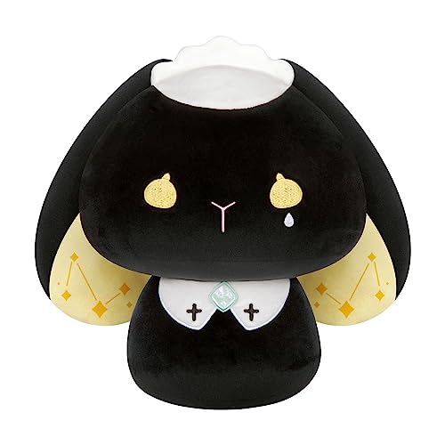Kawaii 8-Inch Black Bunny Mushroom Plush Toy