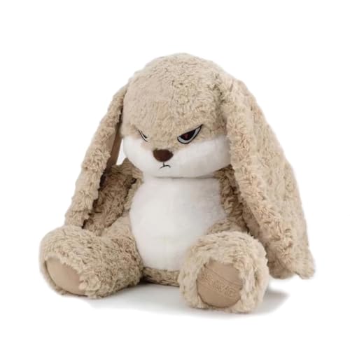 Kawaii Angry Lop Rabbit Plush Toy - Brown Bunny