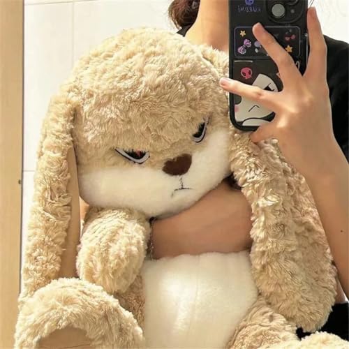Kawaii Angry Lop Rabbit Plush Toy - Brown Bunny
