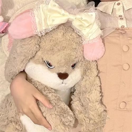 Kawaii Angry Lop Rabbit Plush Toy - Brown Bunny