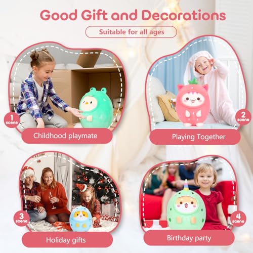Cute Strawberry Cat Plushie Pillow for Kids
