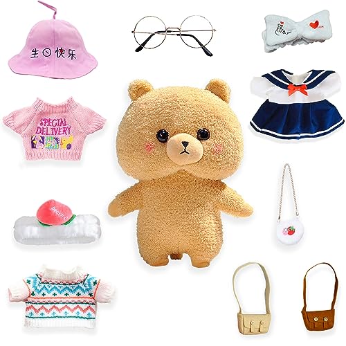MOMIU Adorable Bear Plushie with Kawaii Accessories