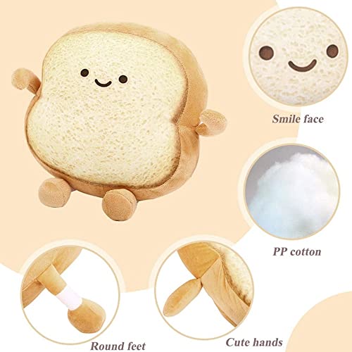 Kawaii Toast Bread Plush Pillow Toy