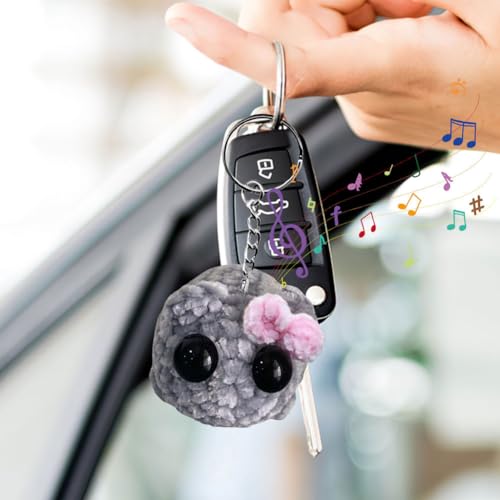 Kawaii Sad Hamster Plush Keychain Set (2pcs)