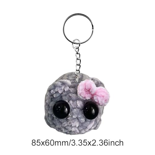 Kawaii Sad Hamster Plush Keychain Set (2pcs)