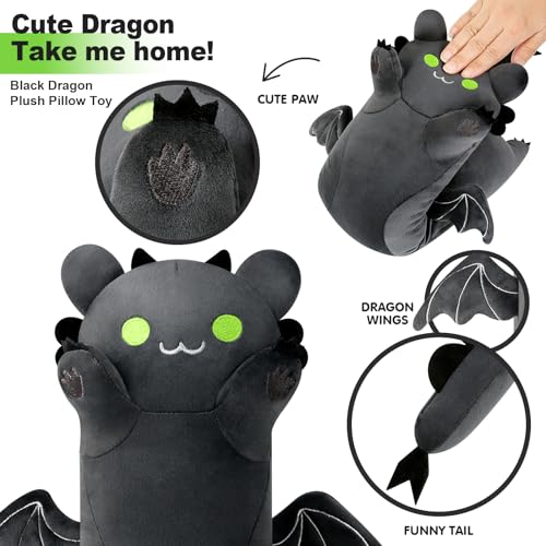 Kawaii Long Dragon Cat Plush Pillow - 19.6