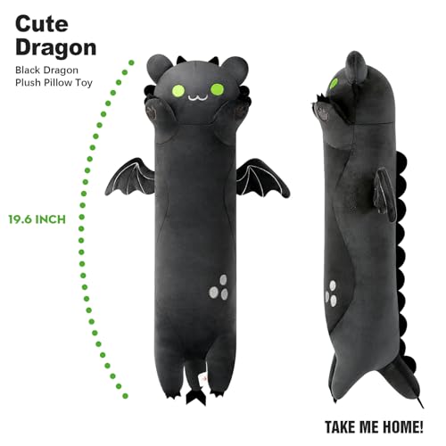 Kawaii Long Dragon Cat Plush Pillow - 19.6