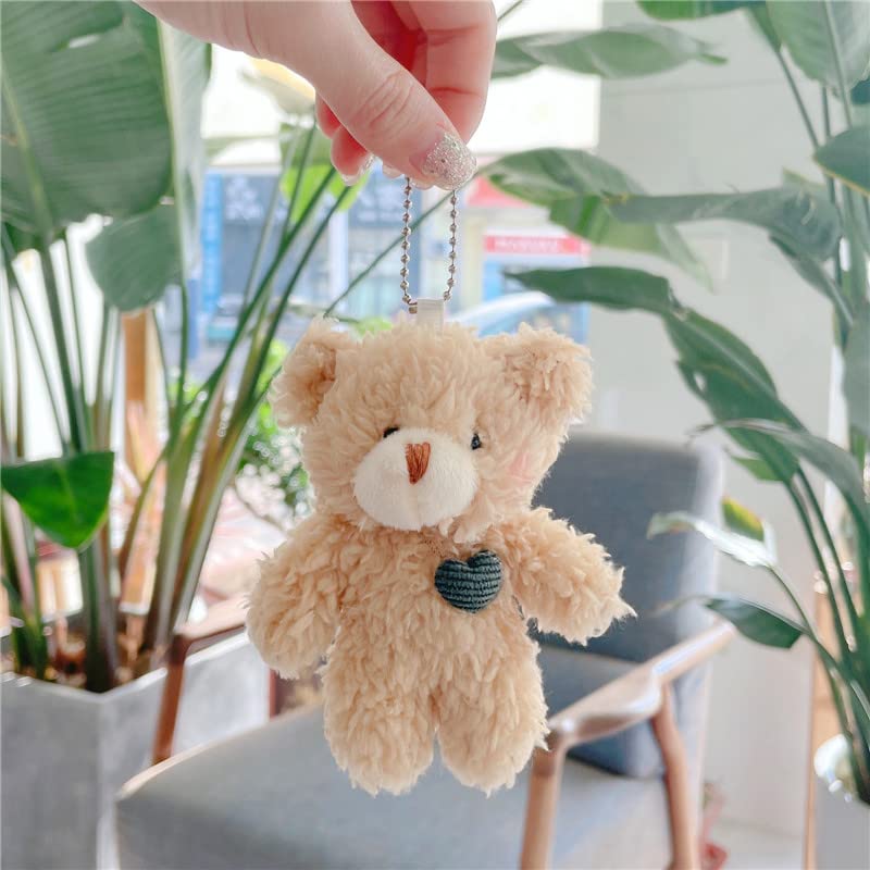 Kawaii Plush Bear Keychain Set - Cute & Fluffy