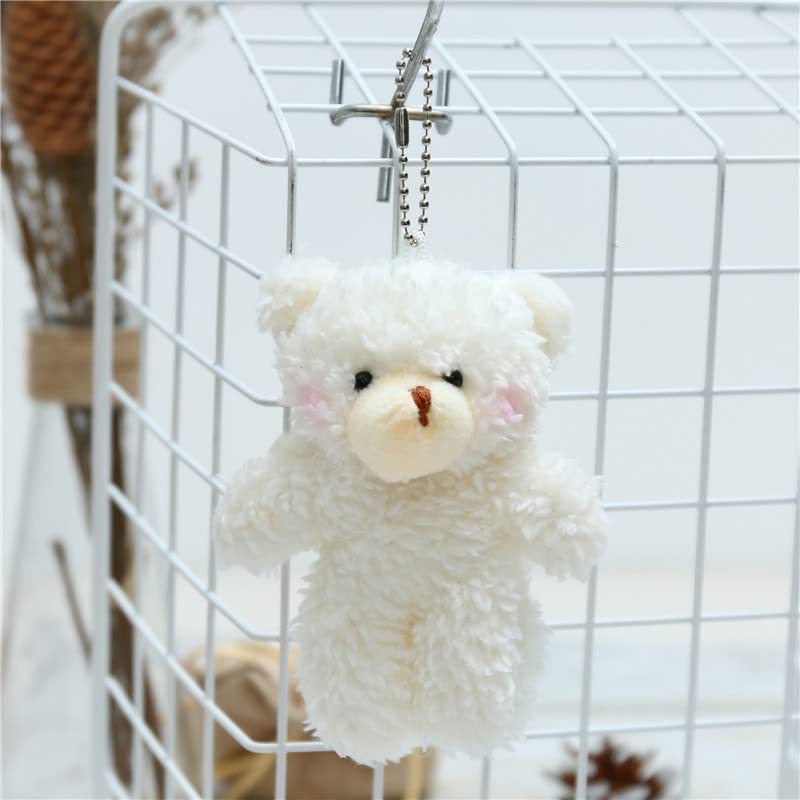 Kawaii Plush Bear Keychain Set - Cute & Fluffy