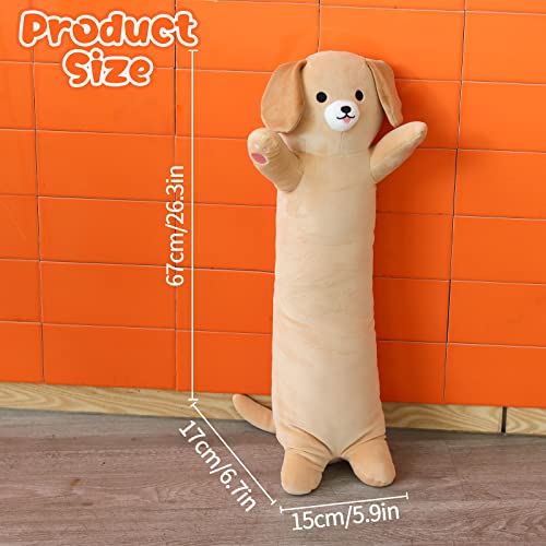 Kawaii Long Labrador Dog Plush Pillow 26”