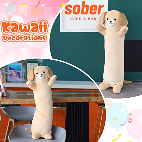 Kawaii Long Labrador Dog Plush Pillow 26”