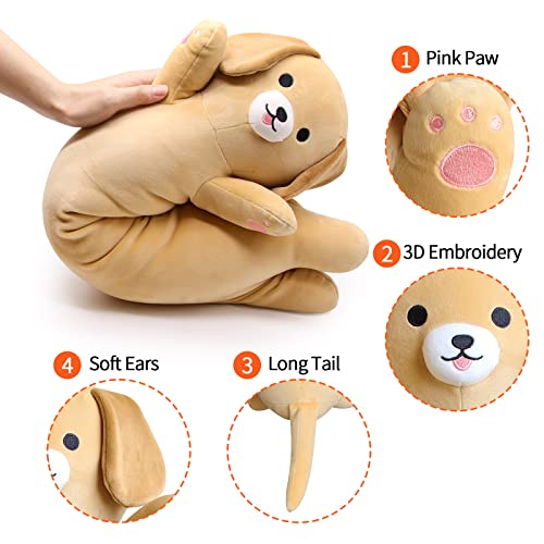 Kawaii Long Labrador Dog Plush Pillow 26”