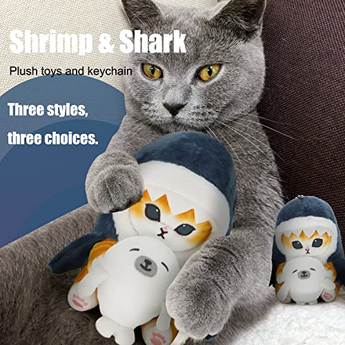 CNAANA Kawaii Shark Cat Plush Toy - 20cm