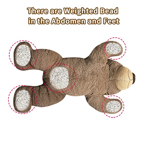 Kawaii 24" Weighted Brown Bear Plush Toy