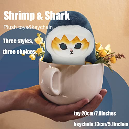 CNAANA Kawaii Shark Cat Plush Toy - 20cm