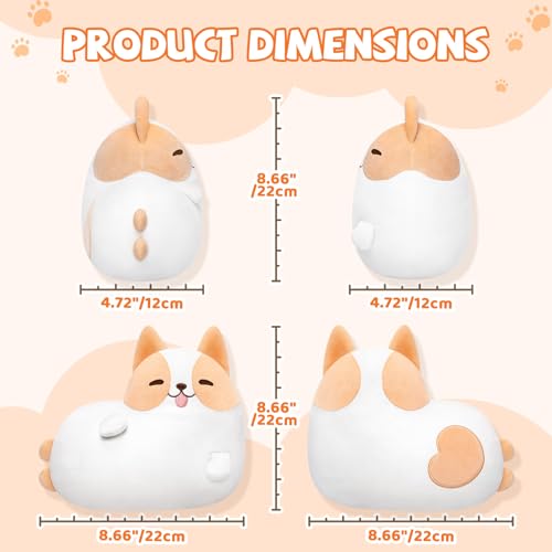 Kawaii Corgi Heart Pillow Plush Stuffed Toy