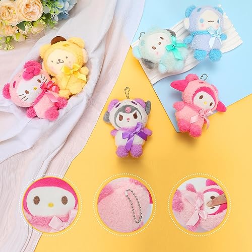 6-Piece Kawaii Kitty Anime Plush Set