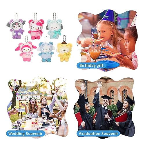 6-Piece Kawaii Kitty Anime Plush Set