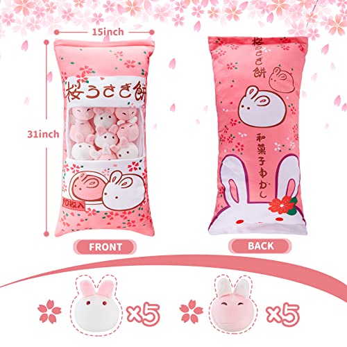 Adorable Kawaii Bunny Plush Pillow for Kids