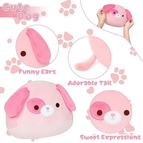 Cute Pink Kawaii Dog Plush Pillow Toy