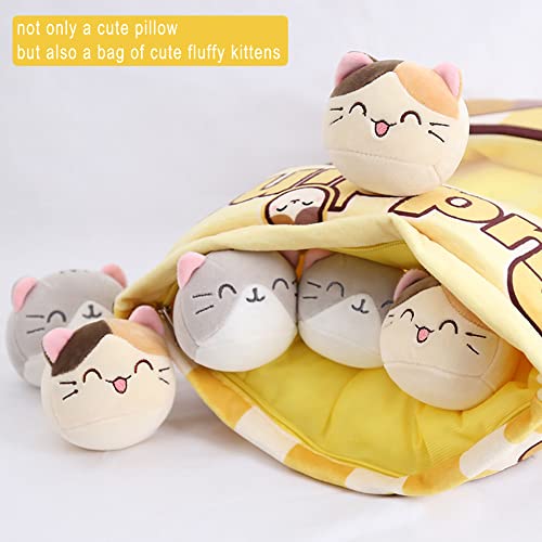 Adorable Kawaii Kitten Plush Pillow Toy