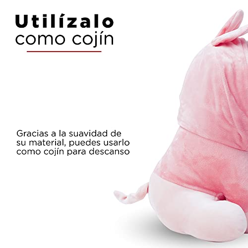 Kawaii Piglet Plush Toy with Rabbit Hoodie