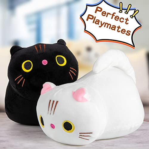 Kawaii 8-Inch Cat Plushies Set - Cuddly Decor