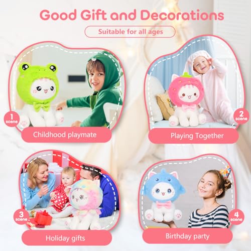 Mikchocho Strawberry Cat Plush Toy - Kawaii!