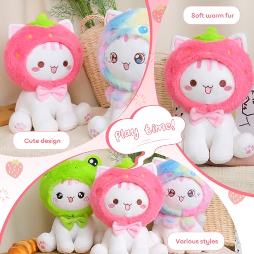 Mikchocho Strawberry Cat Plush Toy - Kawaii!