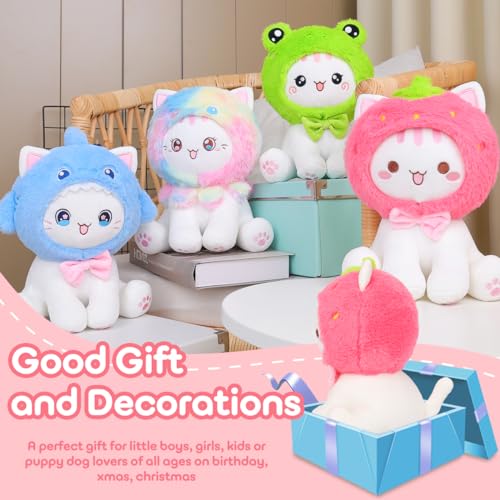 Mikchocho Strawberry Cat Plush Toy - Kawaii!