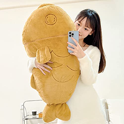Large Taiyaki Cat Plush Pillow - Cute Kawaii Toy