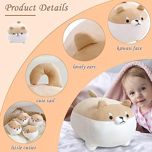 Kawaii Shiba Inu Plush with Baby Corgis