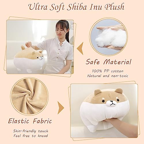 Kawaii Shiba Inu Plush with Baby Corgis