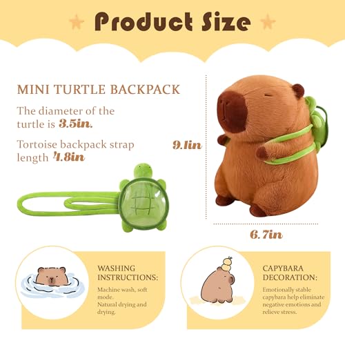 Kawaii 9.1in Capybara Plush Toy for Kids