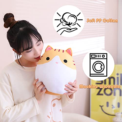 Kawaii Fluffy Cat Plush Pillow Toy for Kids