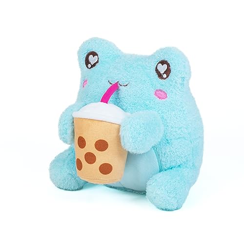 Boba Sippin' Kawaii Frog Plush Toy - 6 Inches