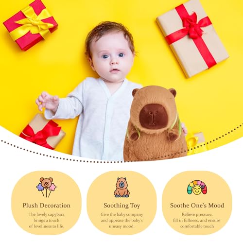 Kawaii 9.1in Capybara Plush Toy for Kids