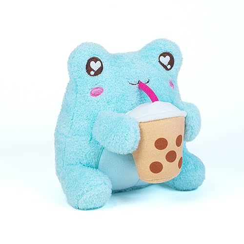 Boba Sippin' Kawaii Frog Plush Toy - 6 Inches