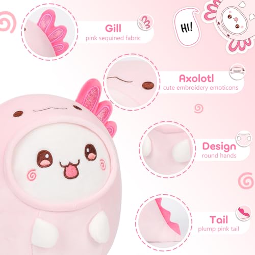 Adorable 8" Axolotl Cat Plush Toy