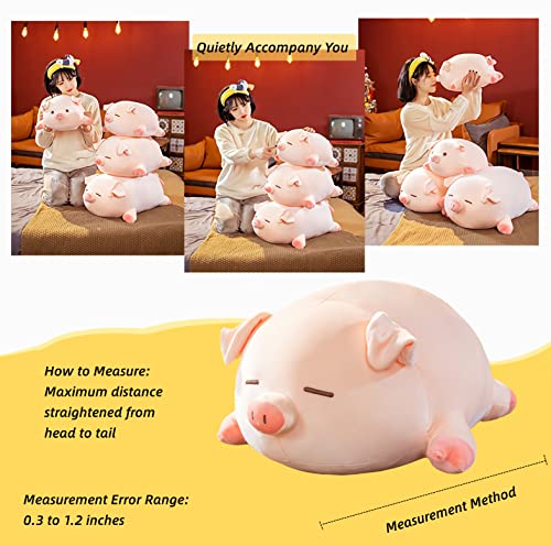 Adorable 15.7" Kawaii Pig Plush Hugging Pillow