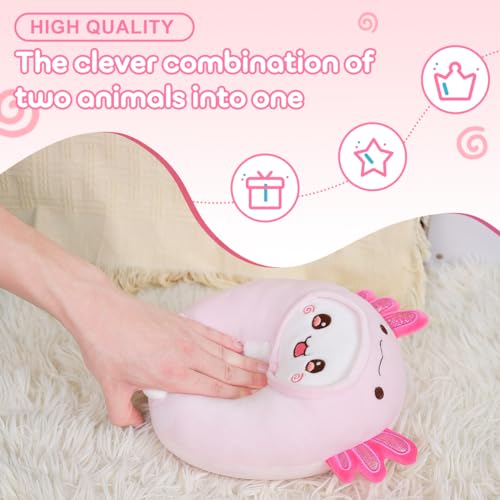 Adorable 8" Axolotl Cat Plush Toy