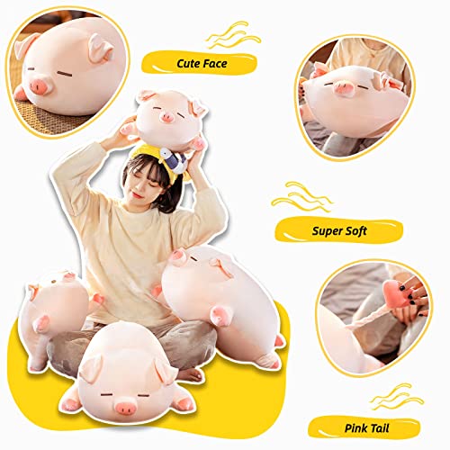 Adorable 15.7" Kawaii Pig Plush Hugging Pillow