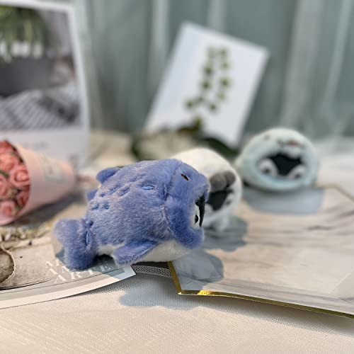 Kawaii Marine Animal Plush Keychain - Whale & Penguin
