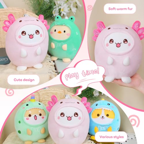 Adorable 8" Axolotl Cat Plush Toy