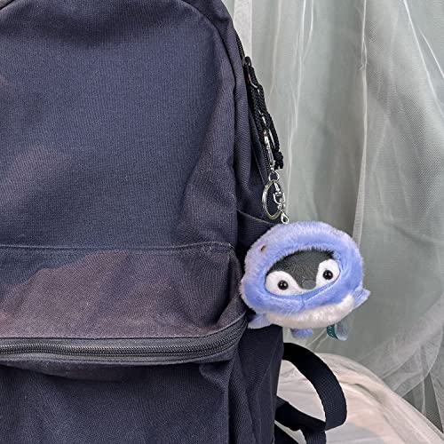 Kawaii Marine Animal Plush Keychain - Whale & Penguin