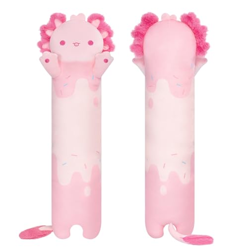 Cute 44” Pink Axolotl Plush Body Pillow