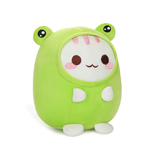 AIXINI Cute Cat Frog Plushie - 8" Kawaii Toy