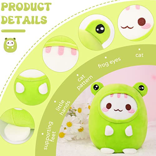 AIXINI Cute Cat Frog Plushie - 8" Kawaii Toy